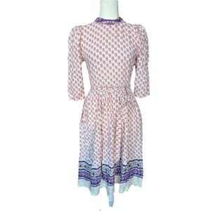 Vintage Pink & Purple Prairie Dress <3 70's jane schaffhausen belle france